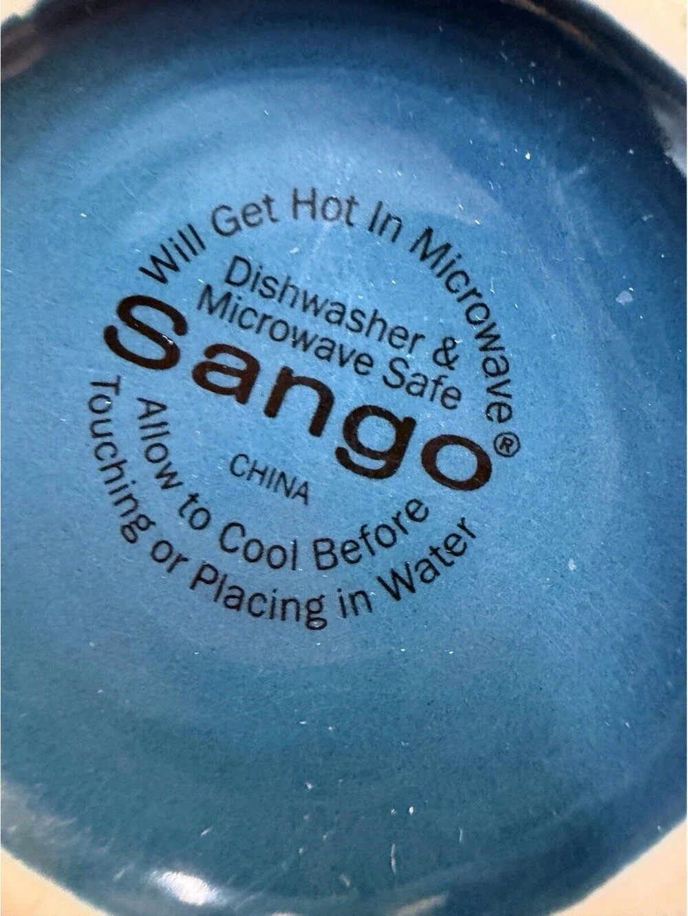Set of 4 Sango Siterra Artist's Blend Blue 2 Fruit & 2 Cereal Bowls Speckled *